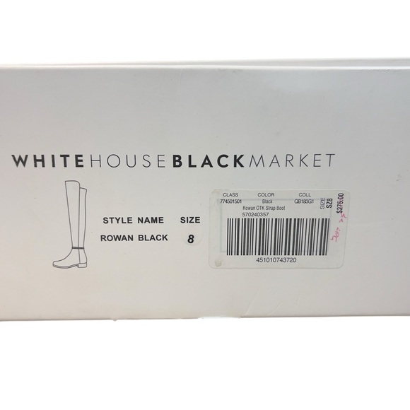 WHBM Over The Knee Tall Rowan Black Strap Equestrian Riding Winter Chic Boot - Picture 12 of 16